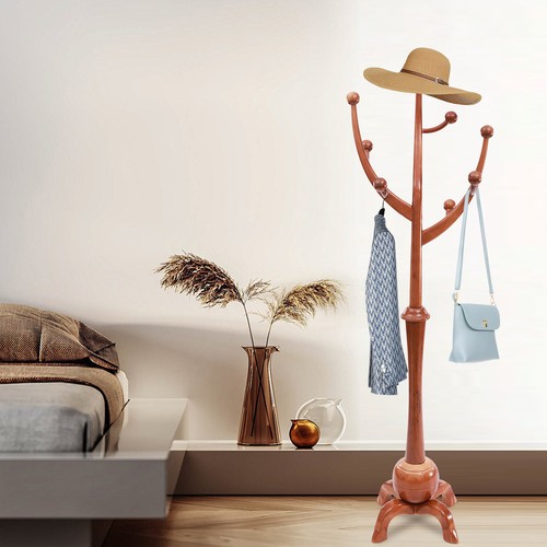 Wooden coat rack hat bag - coat,