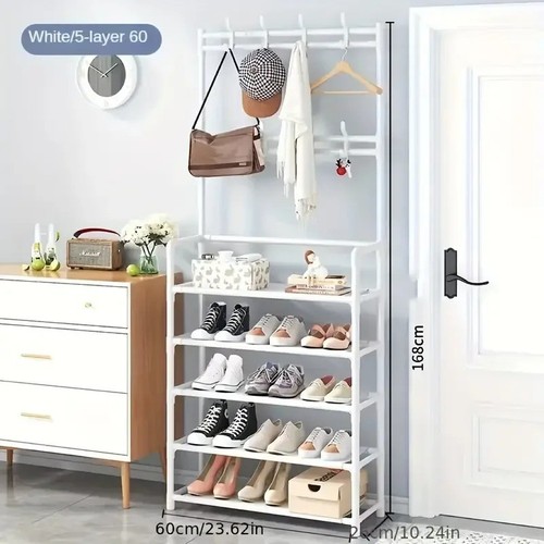 Tier coat rack with - 5-tier, double