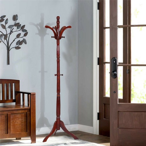 6ft vintage wooden coat rack - vintage,